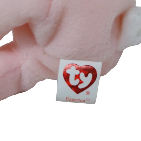 Ty Eggerton Bunny Rabbit Pink Retired Beanie Baby‎ Stuffed Animal Plush Toy 8" - Picture 6 of 7